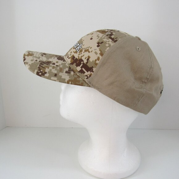 EX MARK Propane Embroidered Logo Men's Brown Camouflage Strap Back Cap Hat - Picture 3 of 8